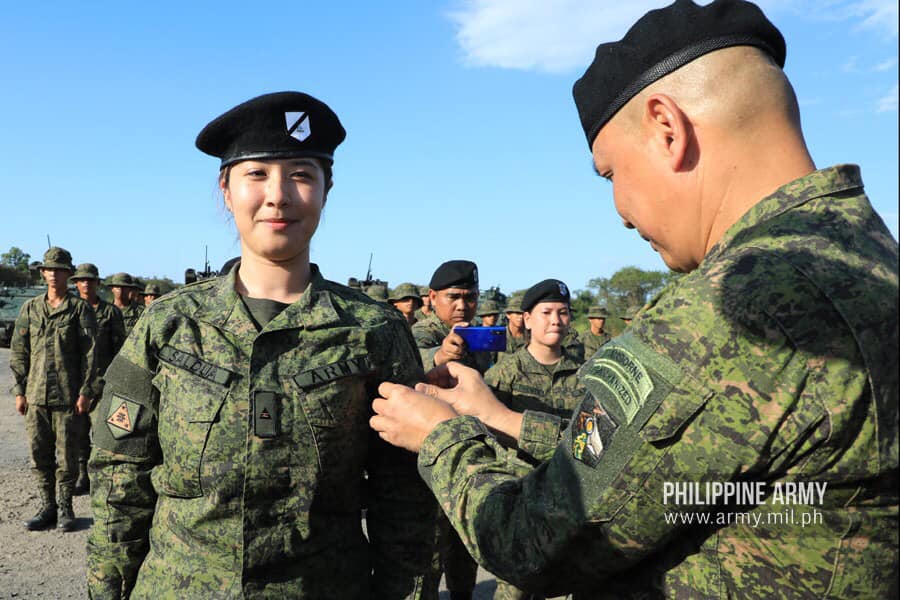 Ronnie Liang, Zahra Saldua complete military training in Armor Division