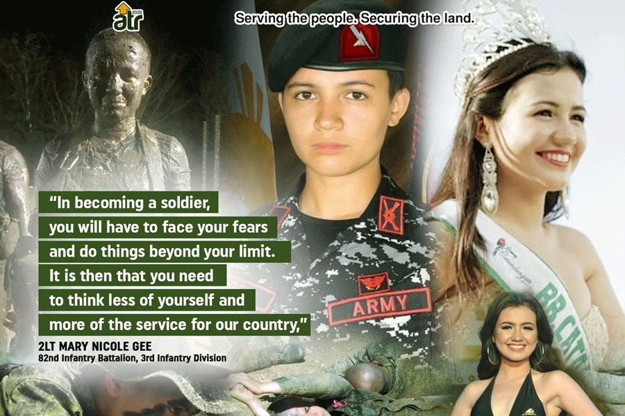 Story of a young beauty queen turned Philippine Army officer